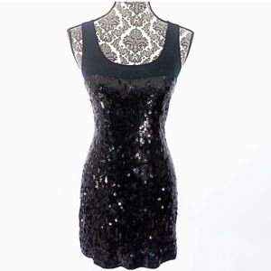 Express Black Sequin Dress size XS